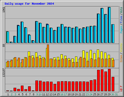 Daily usage for November 2024