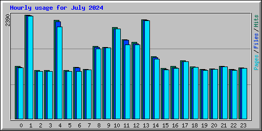 Hourly usage for July 2024